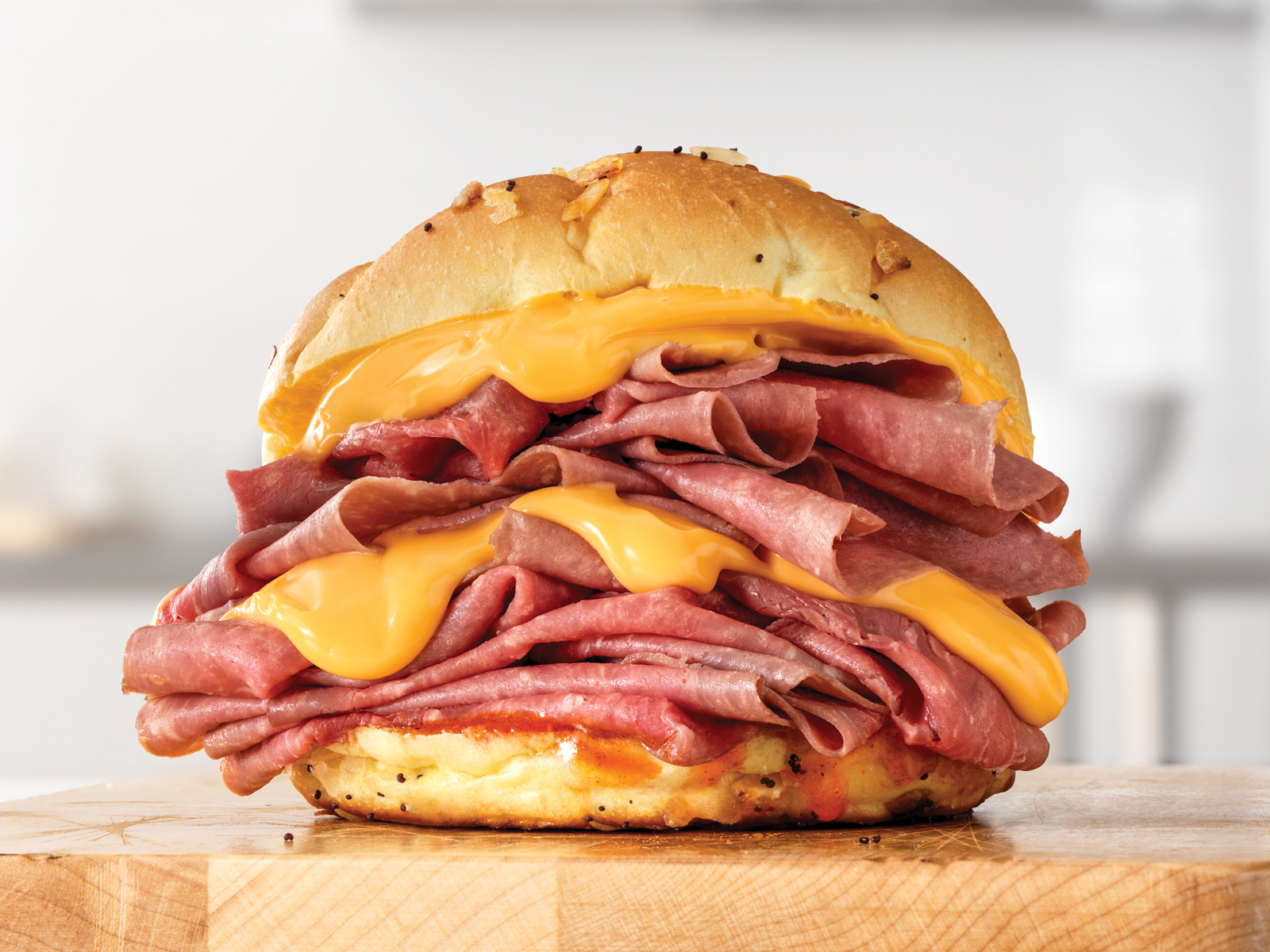 Order Double Beef 'n Cheddar Sandwich food online from Arby store, Countryside on bringmethat.com