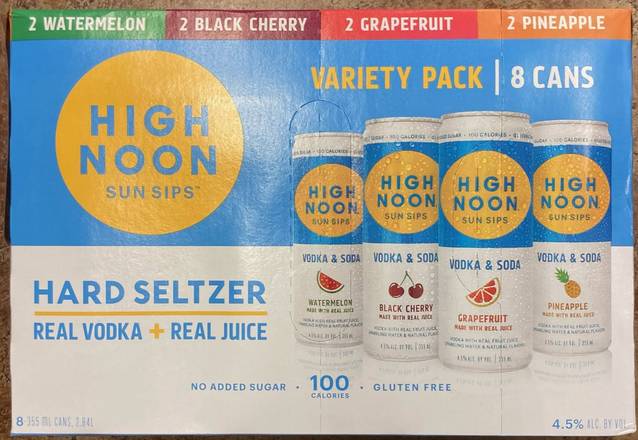 Order High Noon Variety 8pk, 12oz cans (4.5% ABV) food online from Chris's Liquor- 2203 S Lamar Blvd store, Austin on bringmethat.com