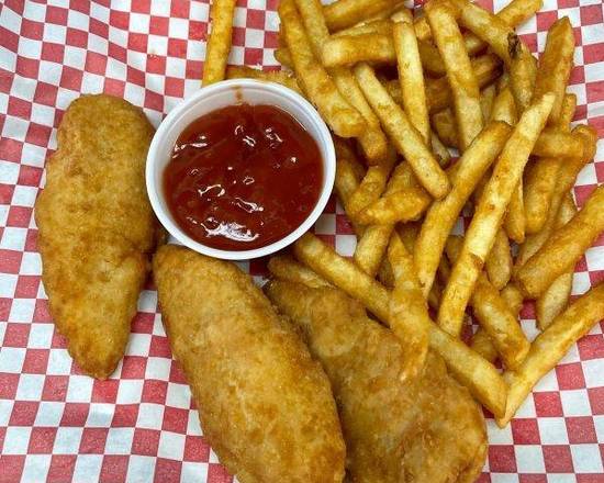 Order Chicken Fingers with Fries food online from Divano's Pizzeria store, Town of Garner on bringmethat.com