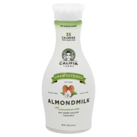 Order Califia Farms Unsweetened Almond Milk (48 oz) food online from 7-Eleven By Reef store, Atlanta on bringmethat.com