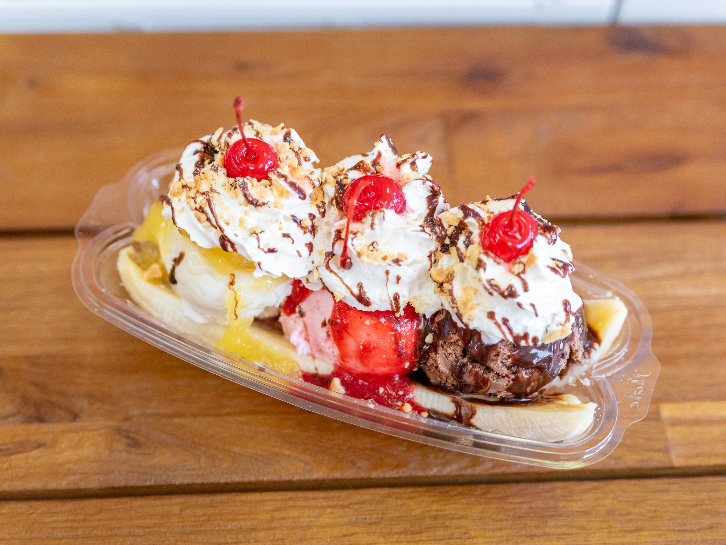 Order Super Banana Split food online from Miso's Ice Cream store, High Point on bringmethat.com