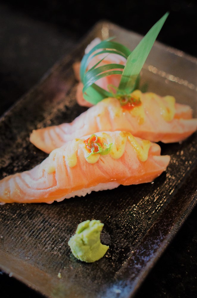 Order *Salmon Volcano Aburi food online from Tsukiji Fish Market store, Chicago on bringmethat.com