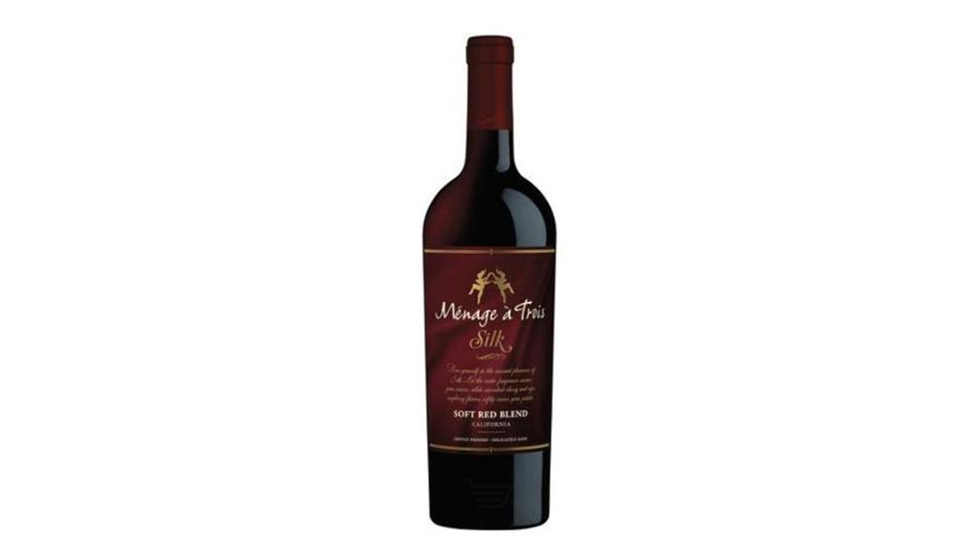 Order Menage a Trois Silk Soft Red Wine Blend 750mL food online from Village Commons Liquor store, Camarillo on bringmethat.com