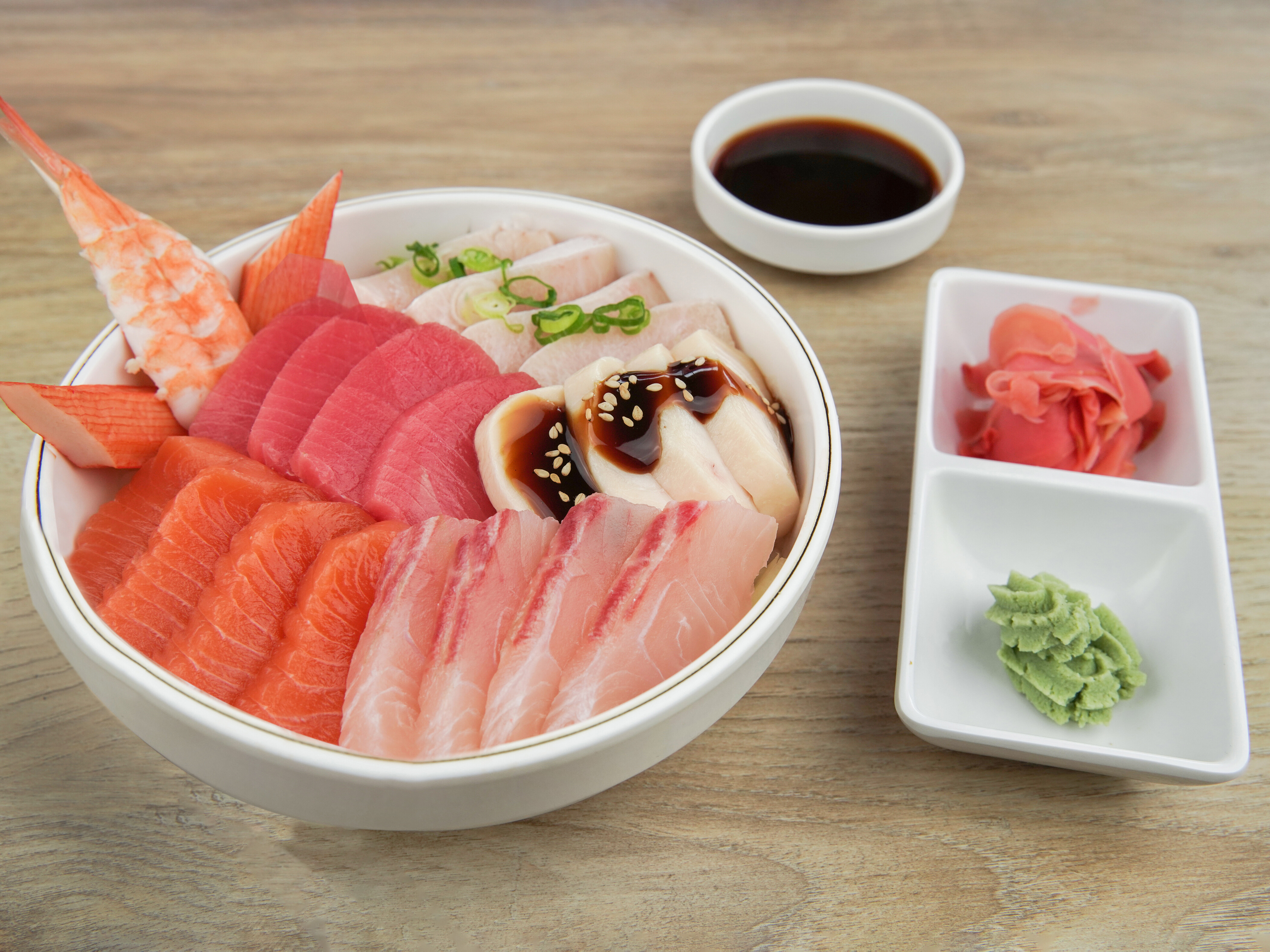 Order D2. Chirashi Don food online from Osaka Sushi store, Little Falls on bringmethat.com