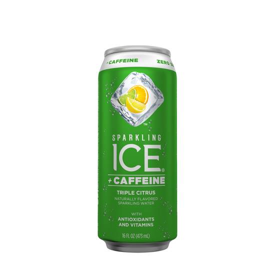 Order Sparkling Ice + Caffeine Sparkling Water Triple Citrus (16 oz) food online from Rite Aid store, Grafton on bringmethat.com