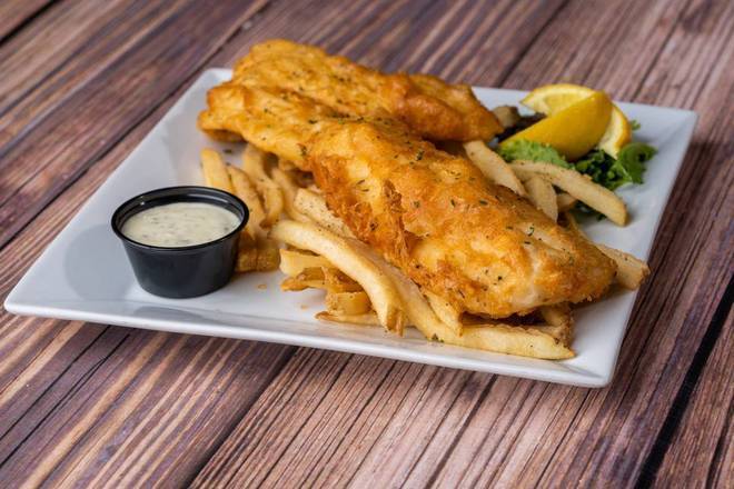 Order Beer Battered Fish and Chips food online from Ford Garage store, Dearborn on bringmethat.com