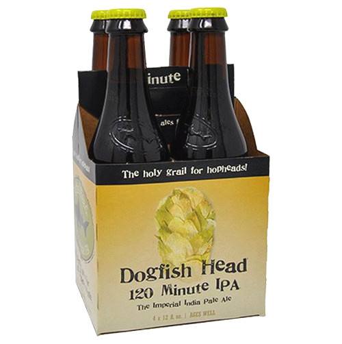 Order Dogfish Head 120 Minute IPA 4 Pack 12 oz. food online from Village Wine & Spirits store, Ventura on bringmethat.com