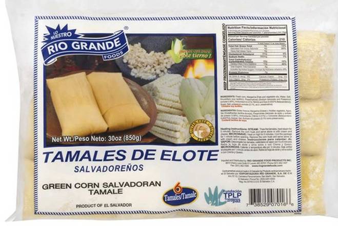 Order Rio Grande Tamales De Elote (6 ct) food online from Ctown Supermarkets store, Uniondale on bringmethat.com