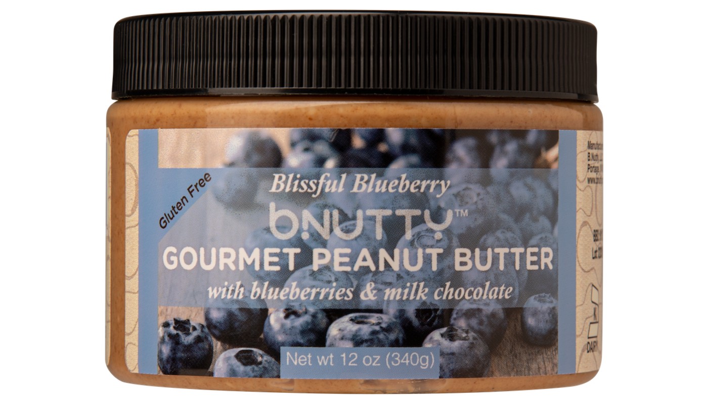 Order BNutty Blissful Blueberry Peanut Butter (12 0z Jar) food online from bNutty Peanut Butter store, San Diego on bringmethat.com