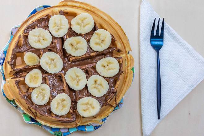 Order Banana Nutella Waffle food online from Mumu's Pastry store, Troy on bringmethat.com