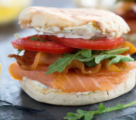 Order Smoked Salmon Sandwich food online from Rich Bagels store, Sandy on bringmethat.com