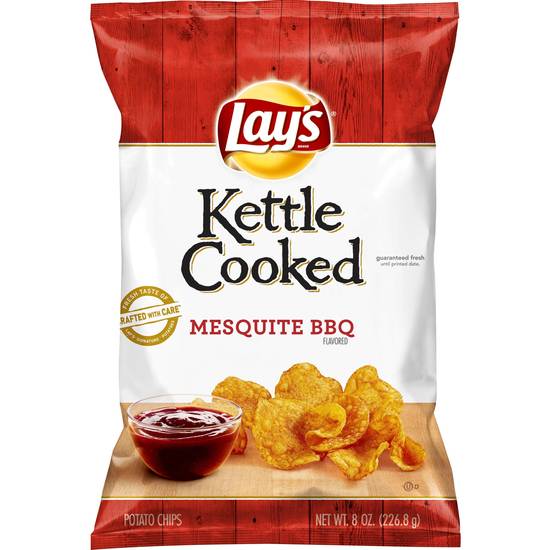 Order Lay's Kettle Cooked Potato Chips Mesquite BBQ (8 oz) food online from Rite Aid store, Yamhill County on bringmethat.com