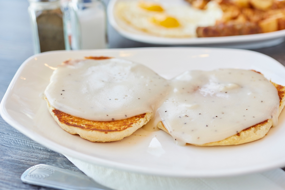 Order Biscuits And Gravy food online from Vineyard Cafe store, Oxnard on bringmethat.com