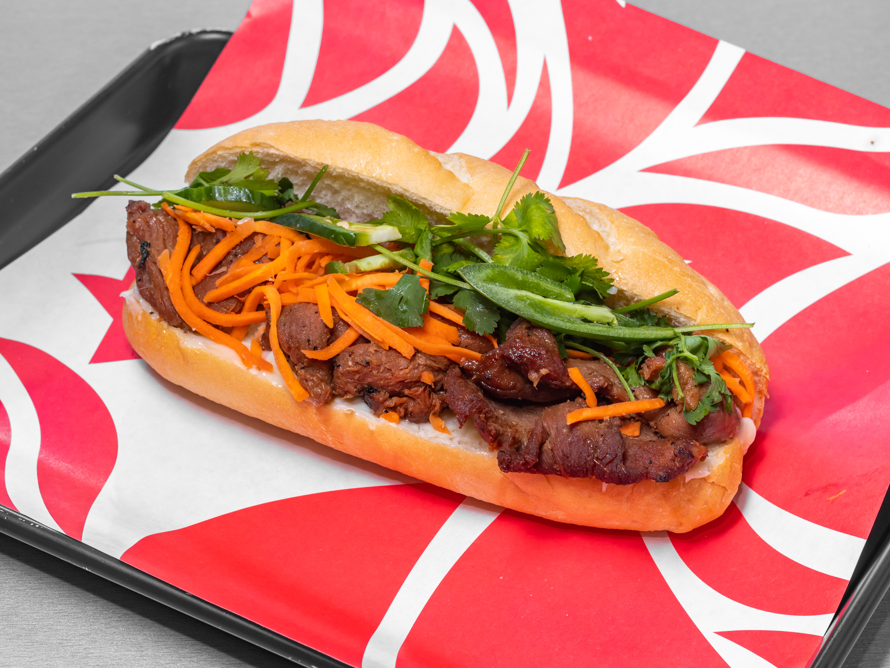 Order Grilled Pork Banh Mi food online from Roostar Vietnamese Grill store, Houston on bringmethat.com