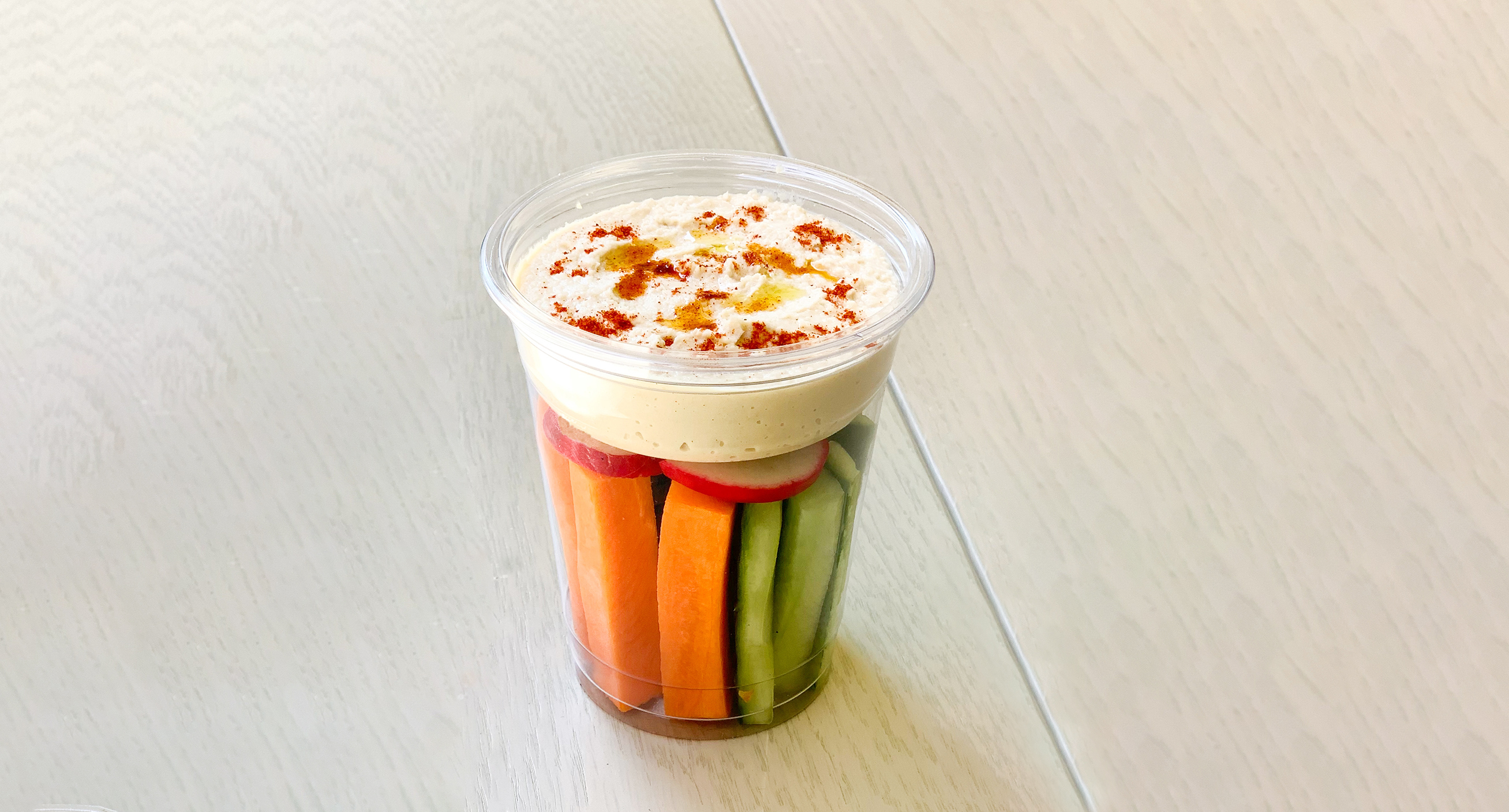Order Crudité with House-Made Hummus food online from Proper Food store, New York on bringmethat.com