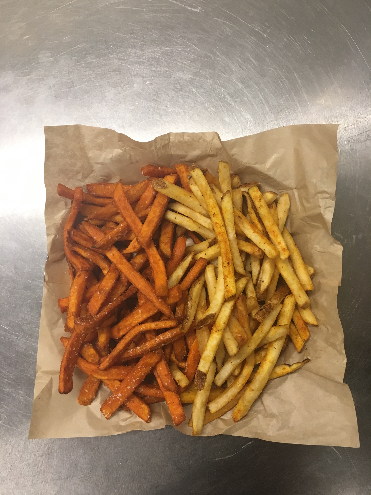 Order 1/2 and 1/2 Fries food online from All Star Burger store, Bee Cave on bringmethat.com