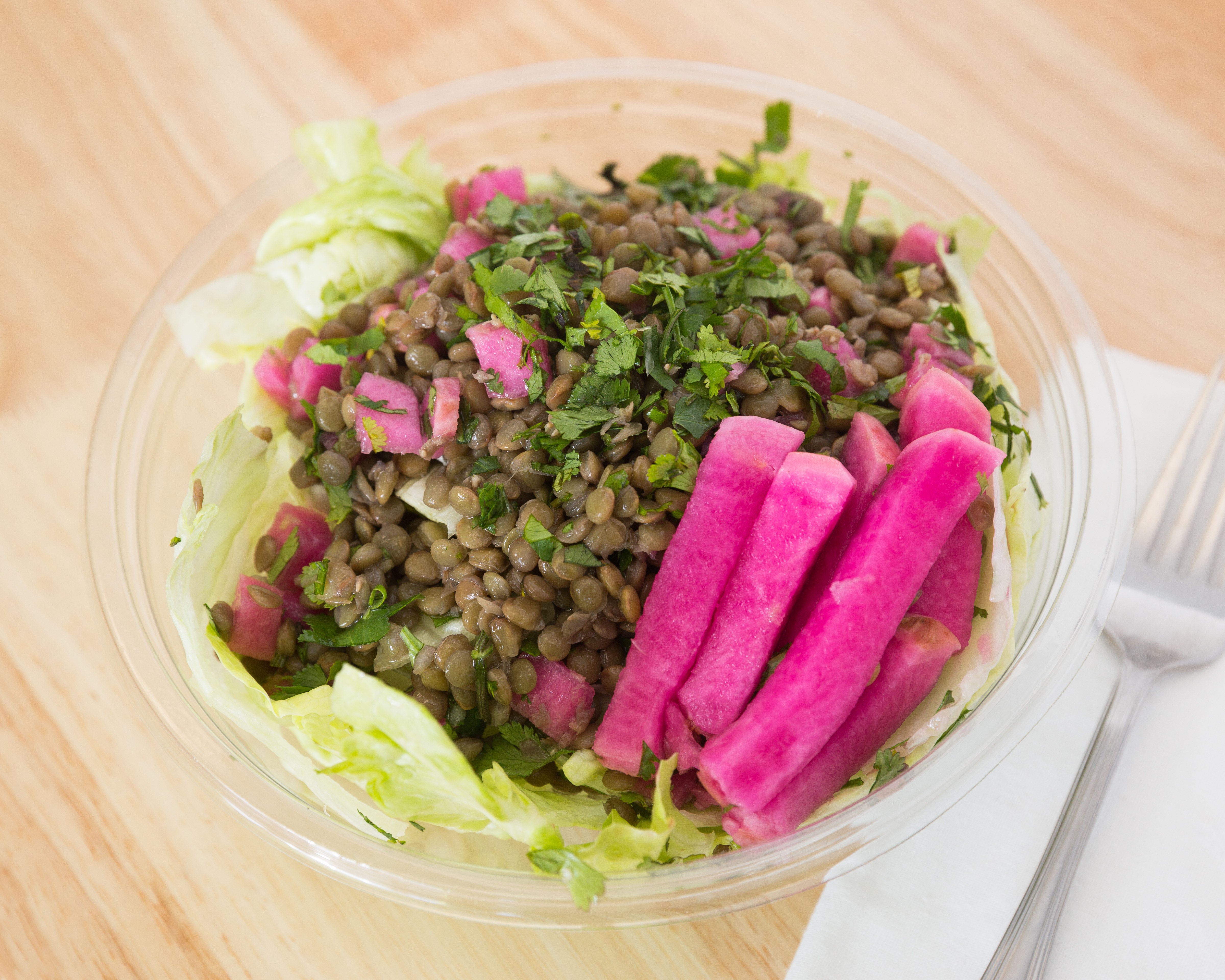 Order 3. Lentil Salad food online from Vegiterranean Kitchen store, Moorpark on bringmethat.com