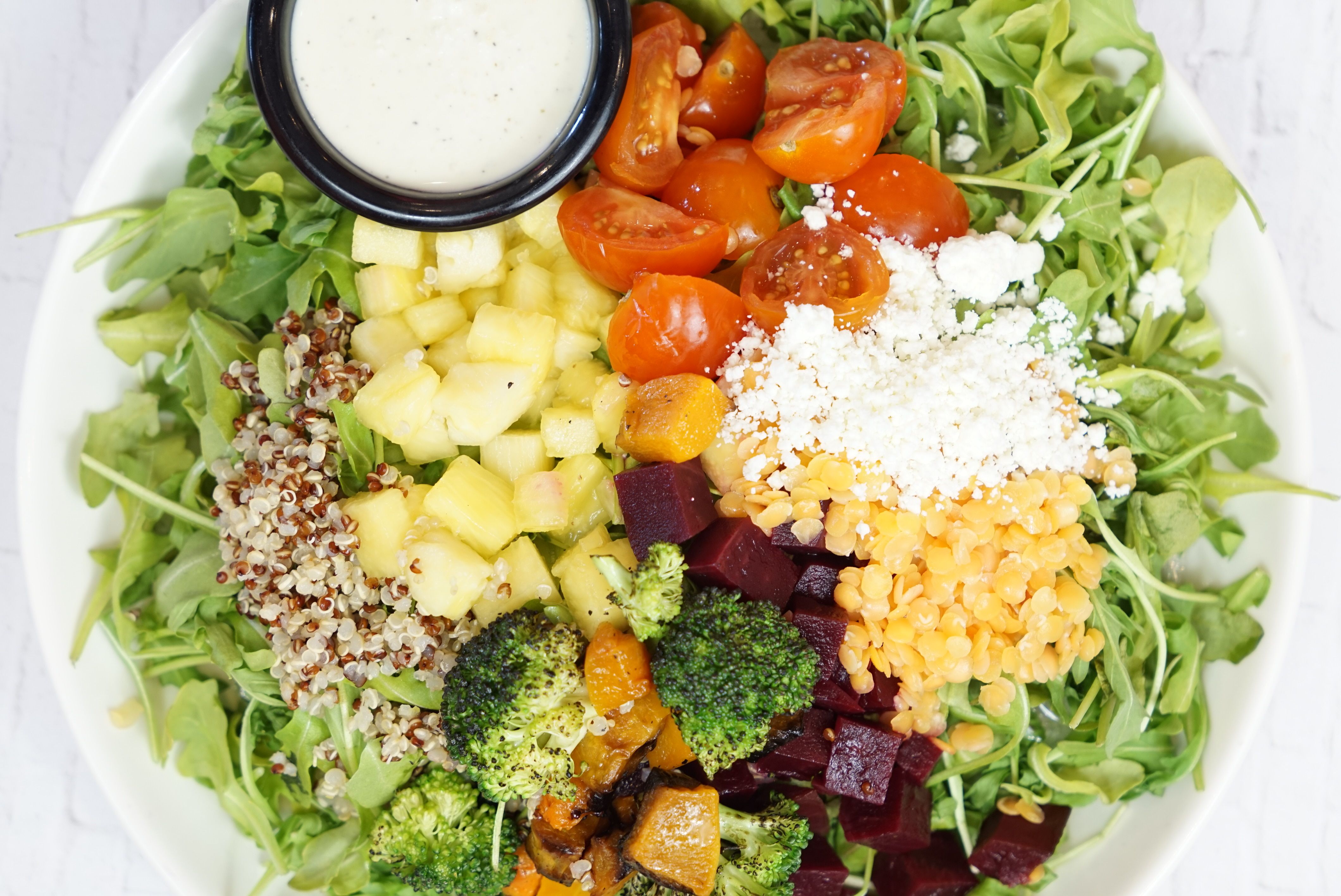 Order Farmside Salad food online from Freshmix Salads, Wraps & Bowls store, New York on bringmethat.com