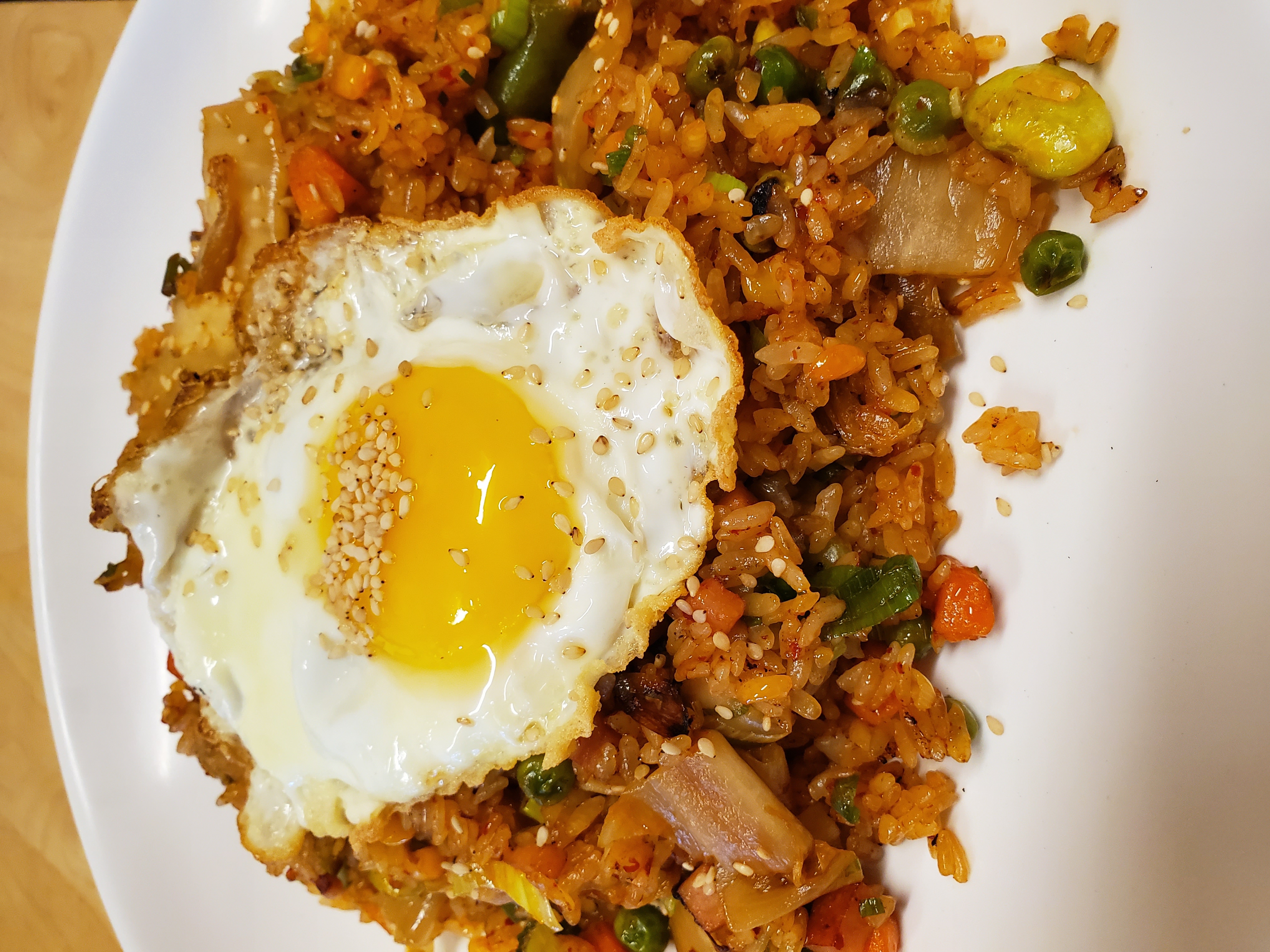 Order 11. Fried Rice with Kimchi food online from 52m Teriyaki store, La Mirada on bringmethat.com