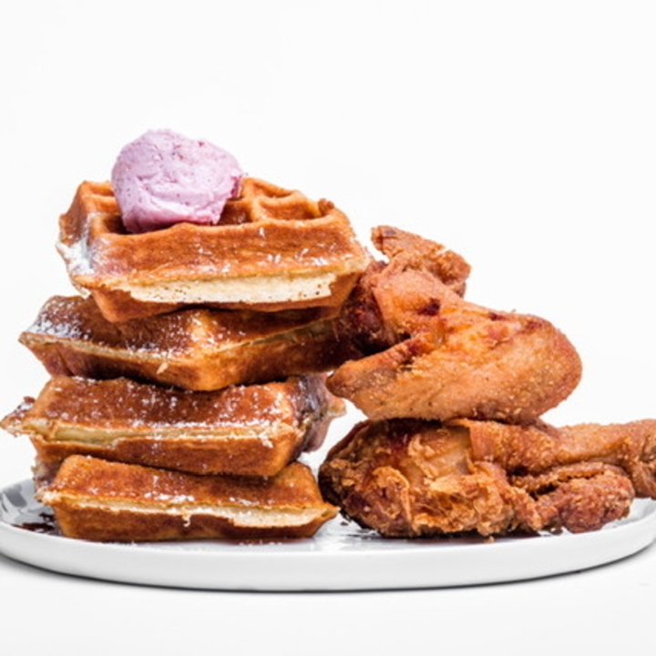 Order Classic Chicken & Waffles (BONE-IN) food online from Sweet Chick store, New York on bringmethat.com