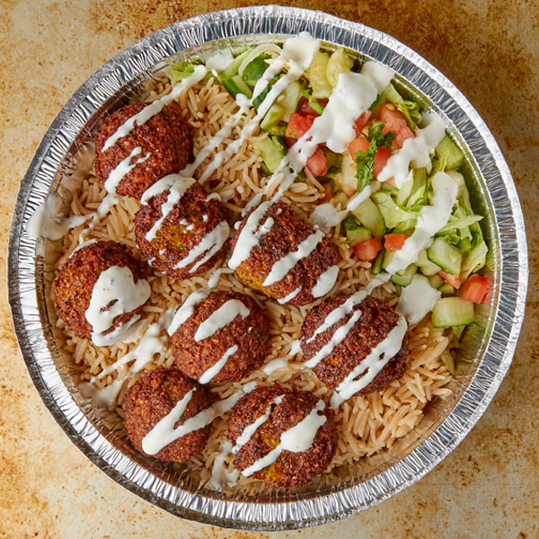 Order Falafel Over Rice food online from Burger And Shakes store, Roosevelt on bringmethat.com