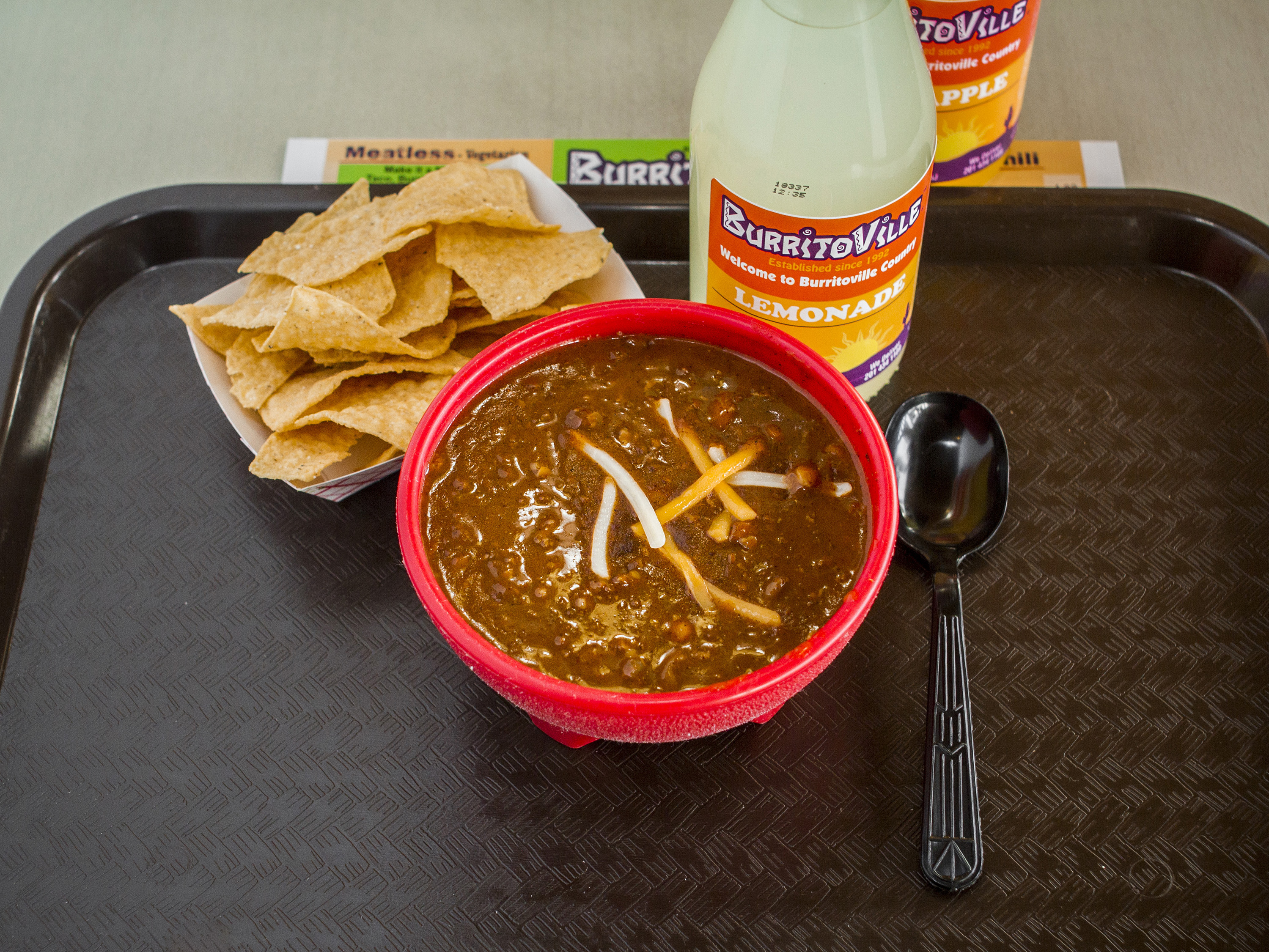 Order Chili con Carne food online from Burritoville Mexican Restaurant store, Jersey City on bringmethat.com