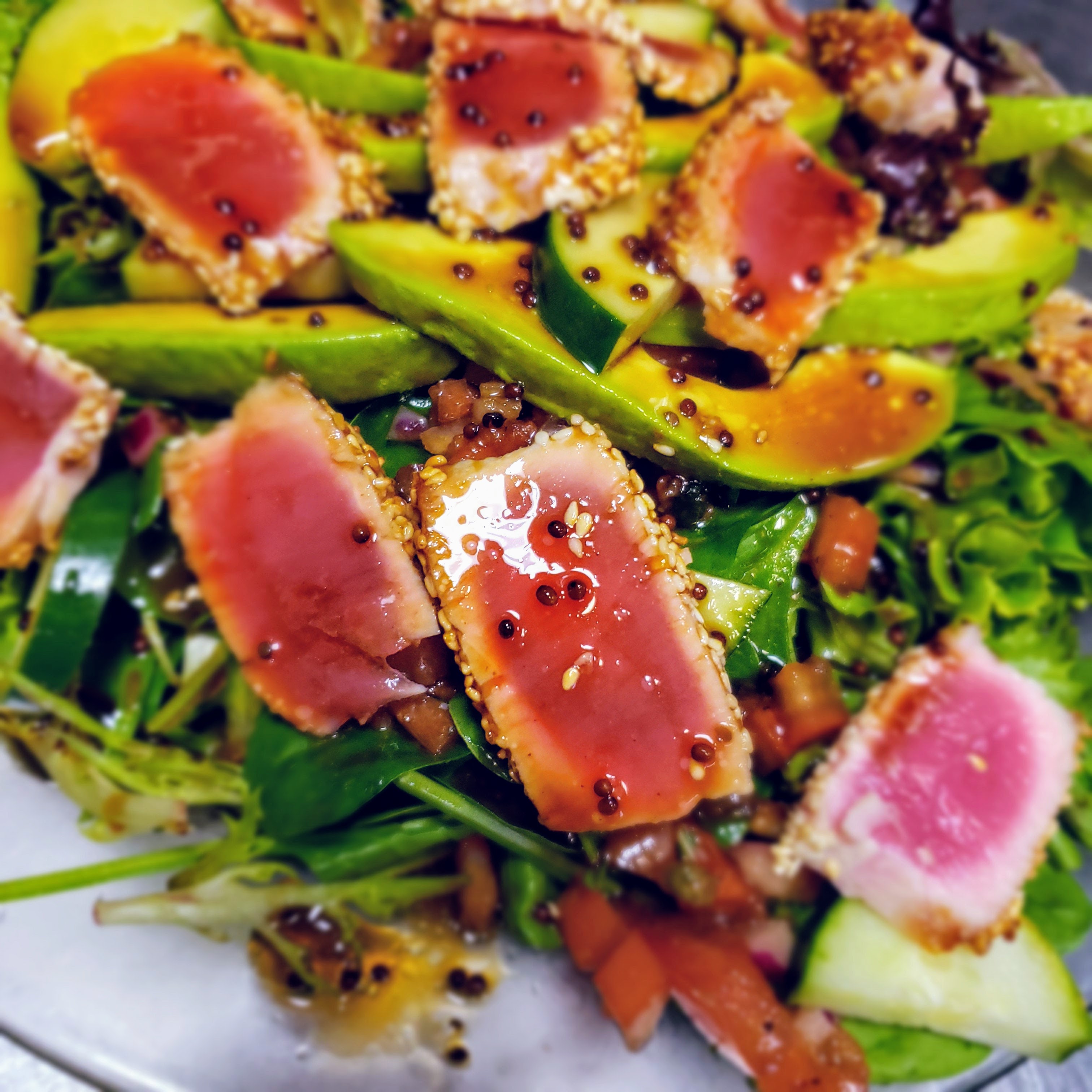 Order Ahi Tuna Salad food online from Larry Ii Restaurant store, Vineland on bringmethat.com
