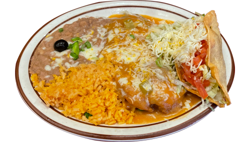 Order #9. Taco and Chile Relleno Combo food online from Medranos Mexican Restaurant store, Lancaster on bringmethat.com