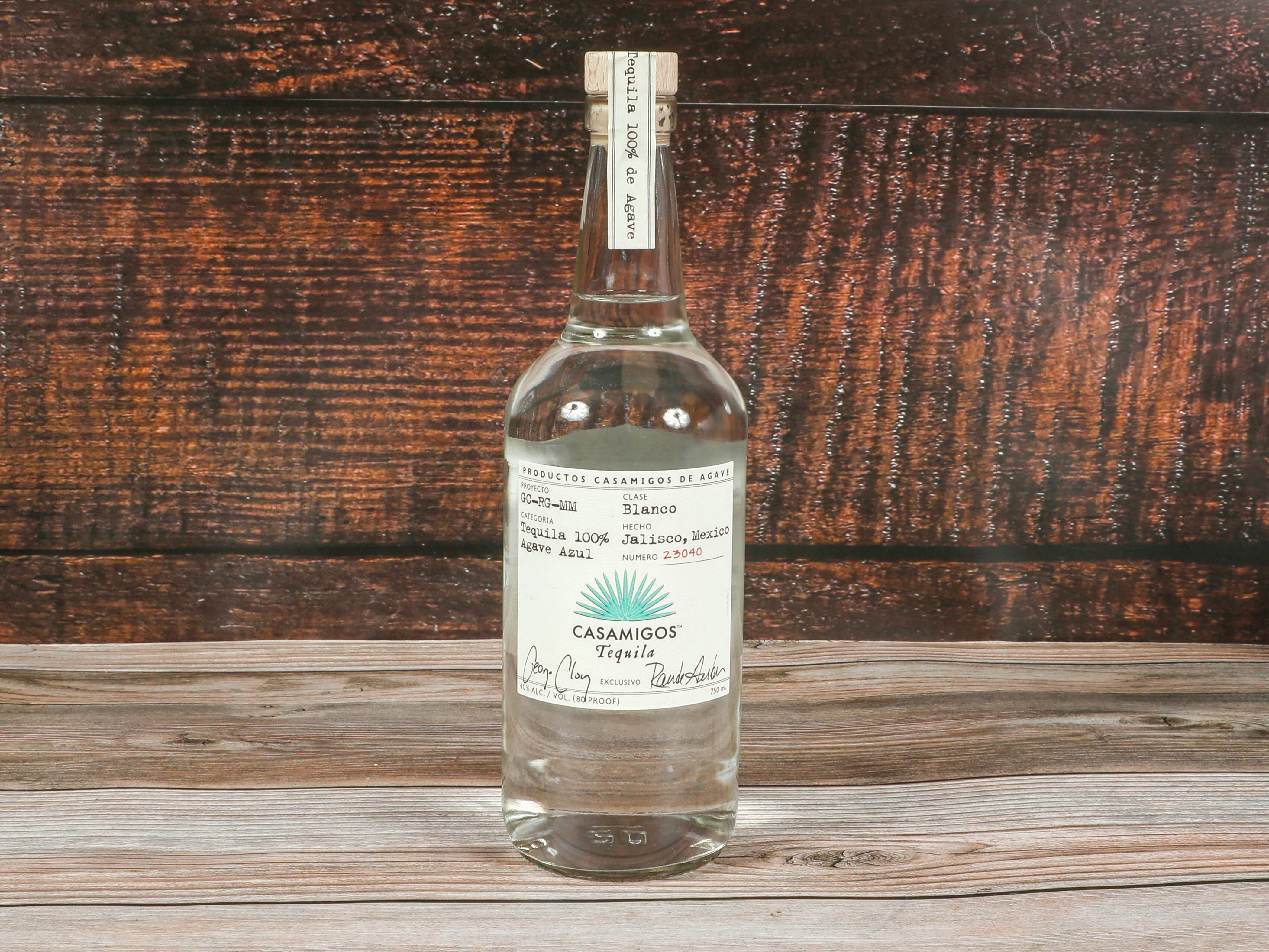 Order Casamigos Blanco, 750 ml. Tequila (40.0% ABV) food online from Kwik & Convenient store, San Francisco on bringmethat.com