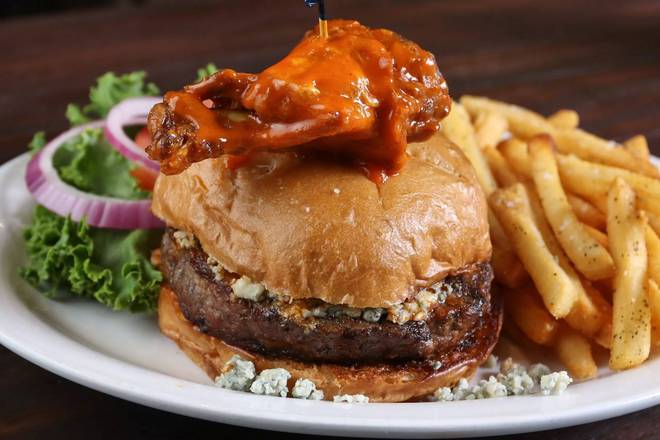 Order Buffalo Wing Burger food online from Anchor Bar and Restaurant store, Round Rock on bringmethat.com