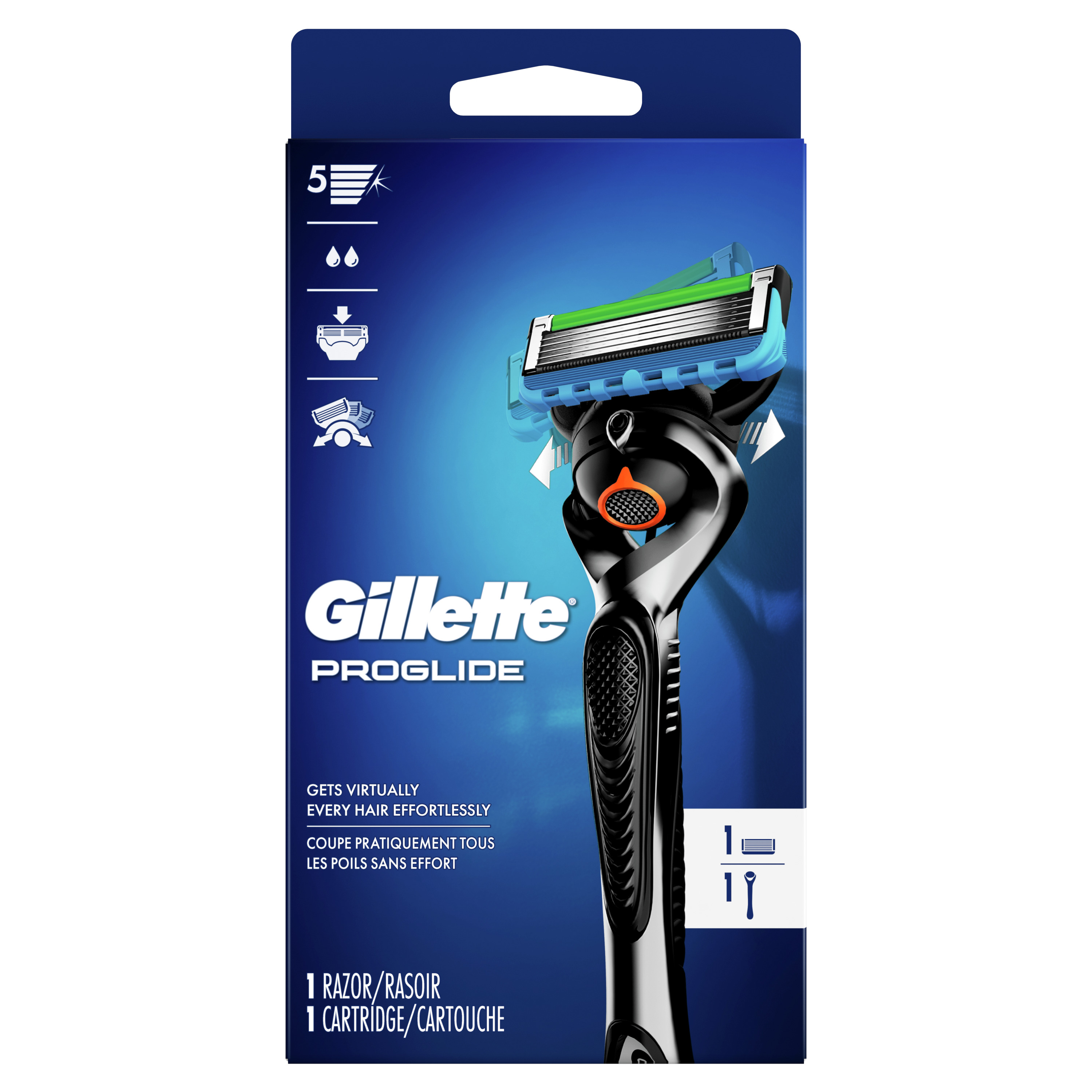 Order Gillette ProGlide Men's Razor Handle + 1 Blade Refill food online from Rite Aid store, Aston on bringmethat.com