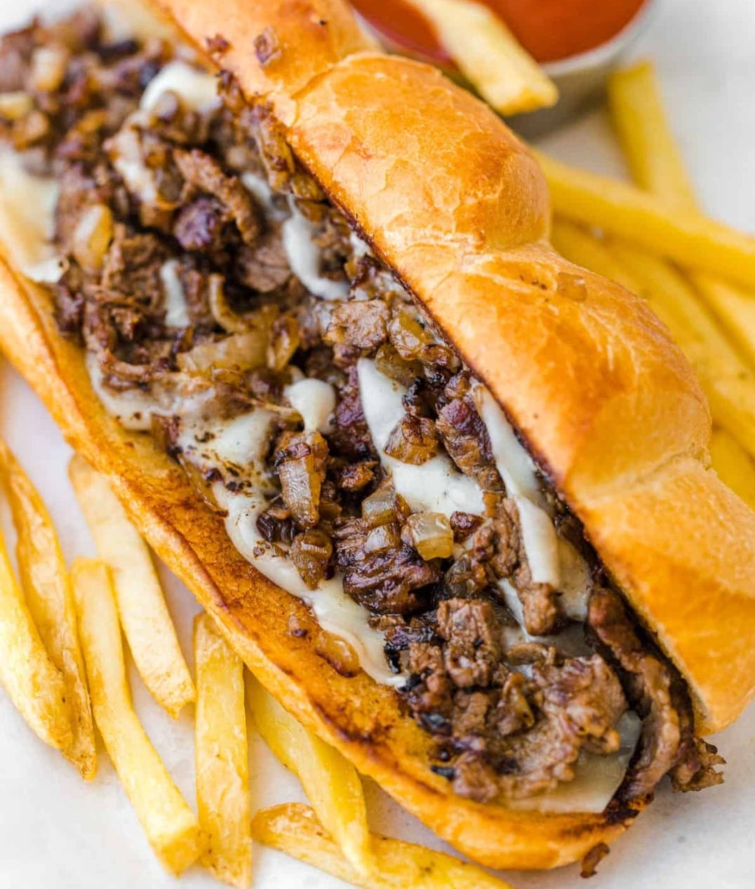 Order 10. Philly Cheesesteak Sandwich - Sandwich food online from Chicos Pizza store, San Francisco on bringmethat.com