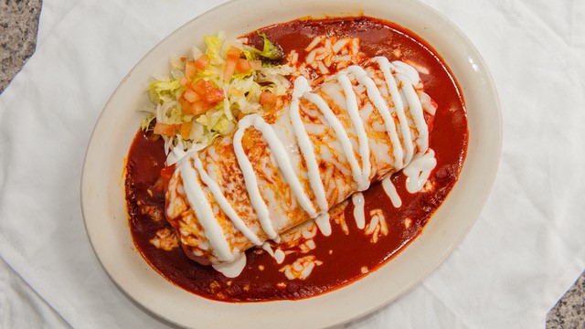 Order Wet Burrito food online from Mendoza Restaurant store, San Jose on bringmethat.com