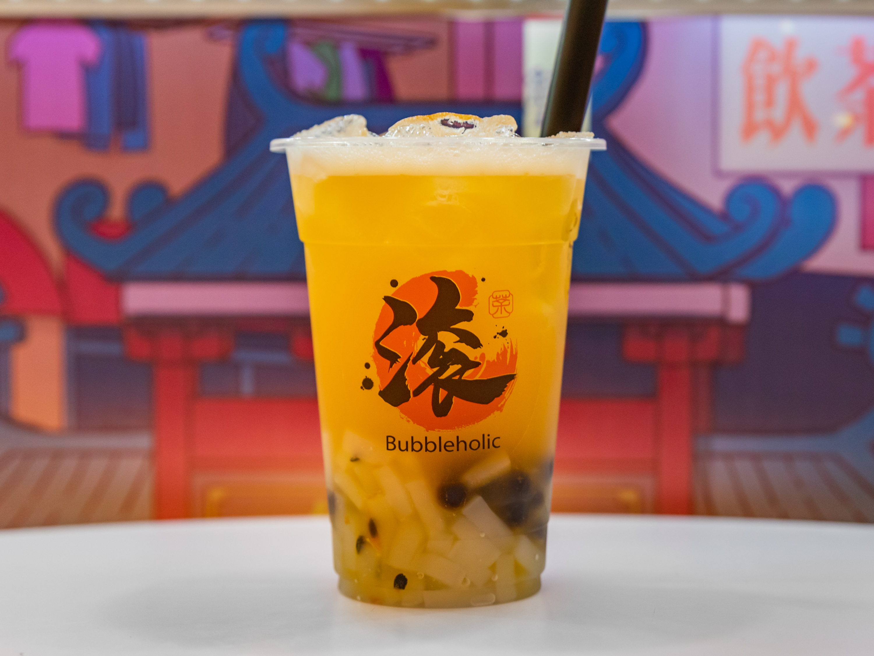 Order Passion Fruit Green Tea food online from Bubbleholic Bubble Tea store, Trumbull on bringmethat.com