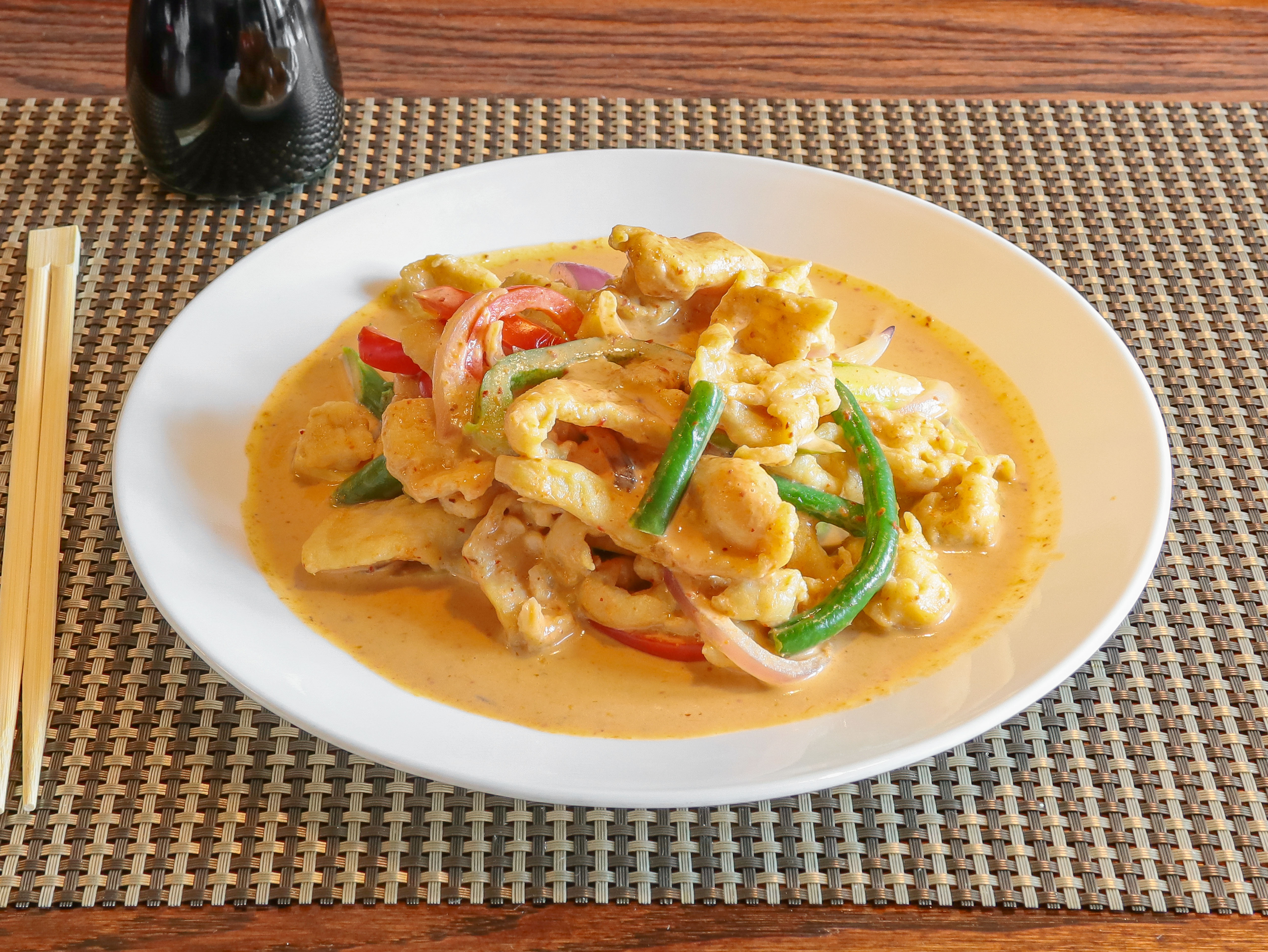 Order Red Curry food online from Easton Asian Bistro store, Easton on bringmethat.com