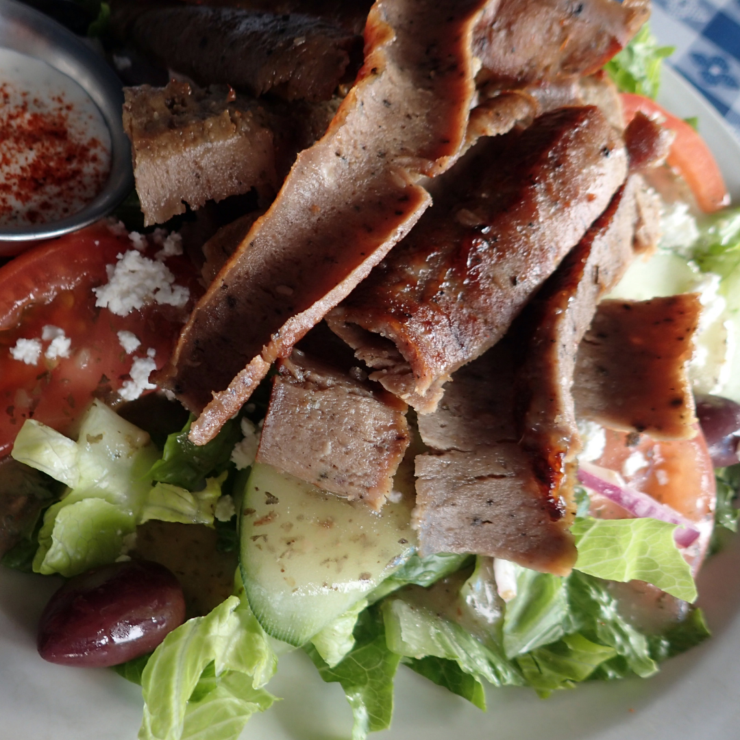 Order Meatless Gyro - Plate food online from Gyro Jimmys store, Carle Place on bringmethat.com