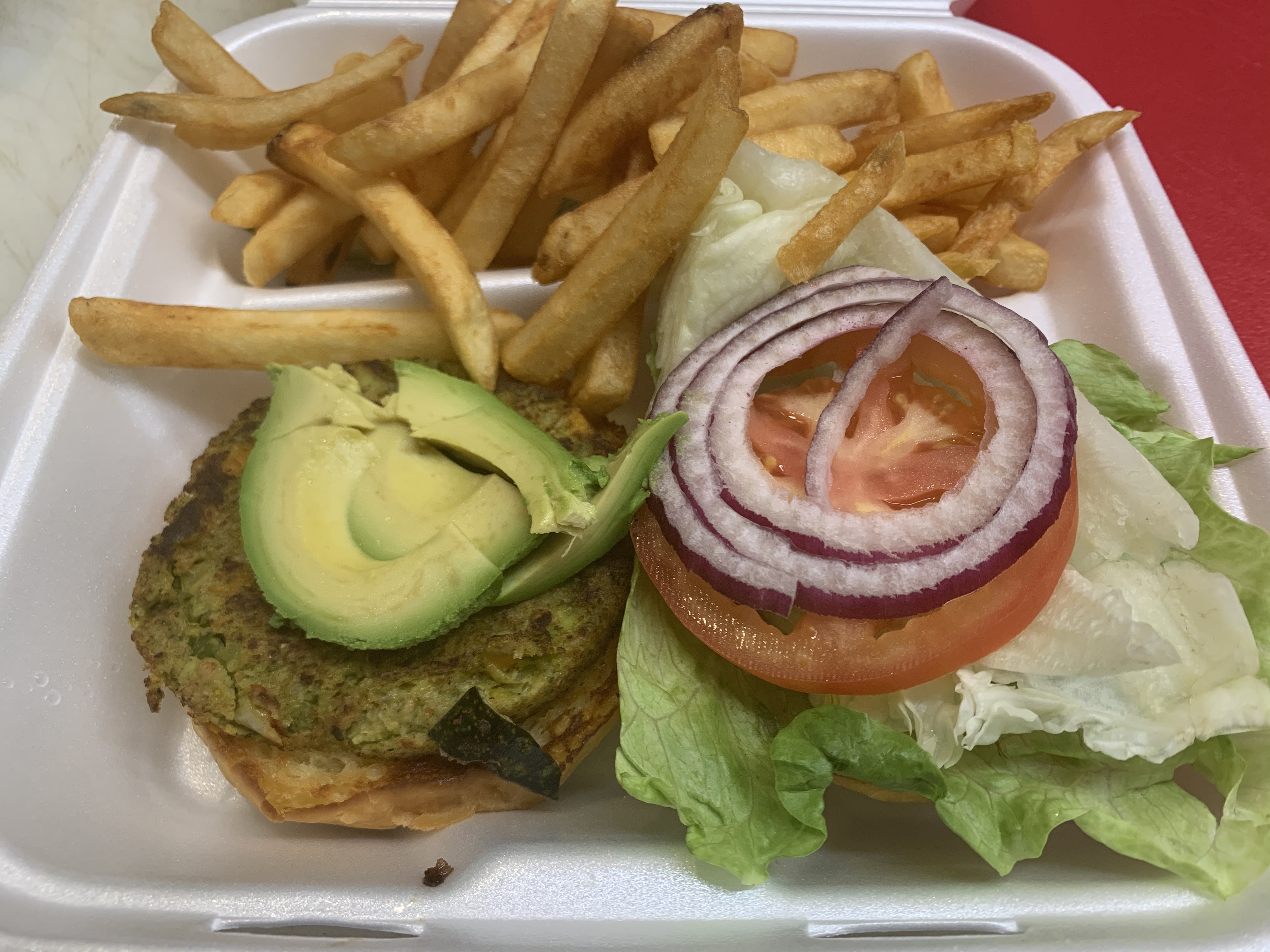 Order Veggie Burger Lunch food online from Flavor Burger Cafe store, Windsor on bringmethat.com