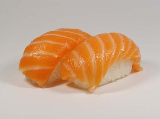 Order Sake (Salmon) Nigiri food online from Tgi Sushi store, San Jose on bringmethat.com