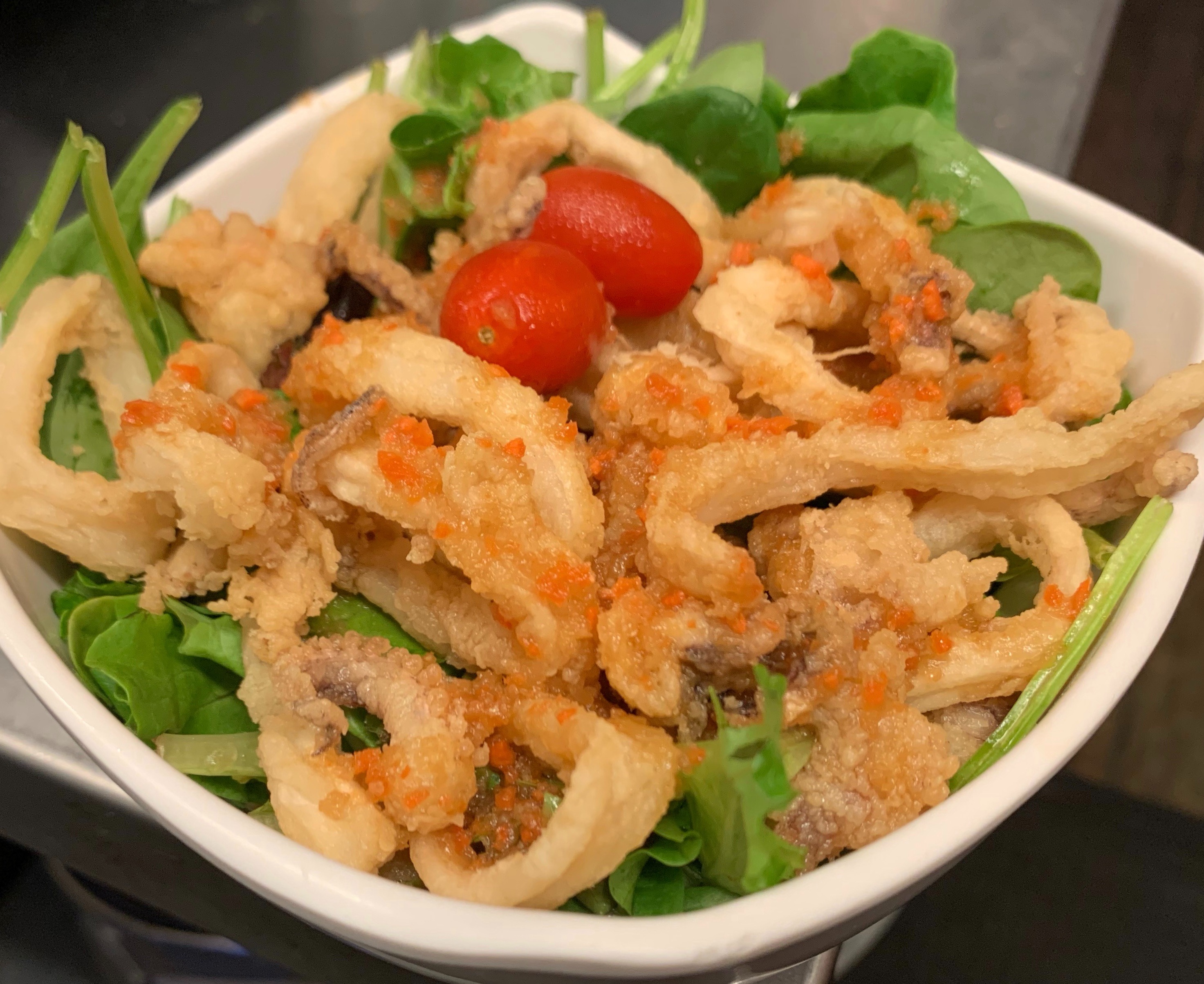 Order Fried Calamari Salad food online from Noshi Sushi store, Los Angeles on bringmethat.com