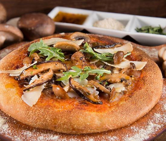 Order Wild Mushroom Pizza food online from Urth Caffe store, Laguna Beach on bringmethat.com