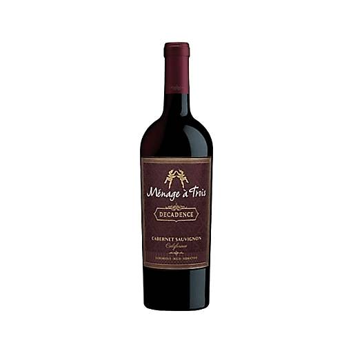 Order Menage a Trois Decadence Cabernet Sauvignon  (750 ML) 119223 food online from Bevmo! store, Chino on bringmethat.com