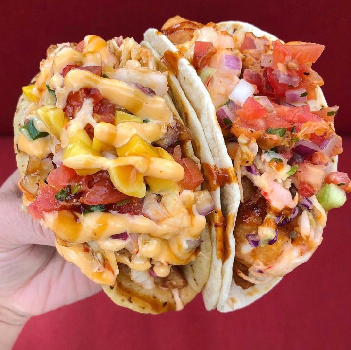 Order Mix & Match 2 Tacos food online from Skinnyfats store, Salt Lake City on bringmethat.com