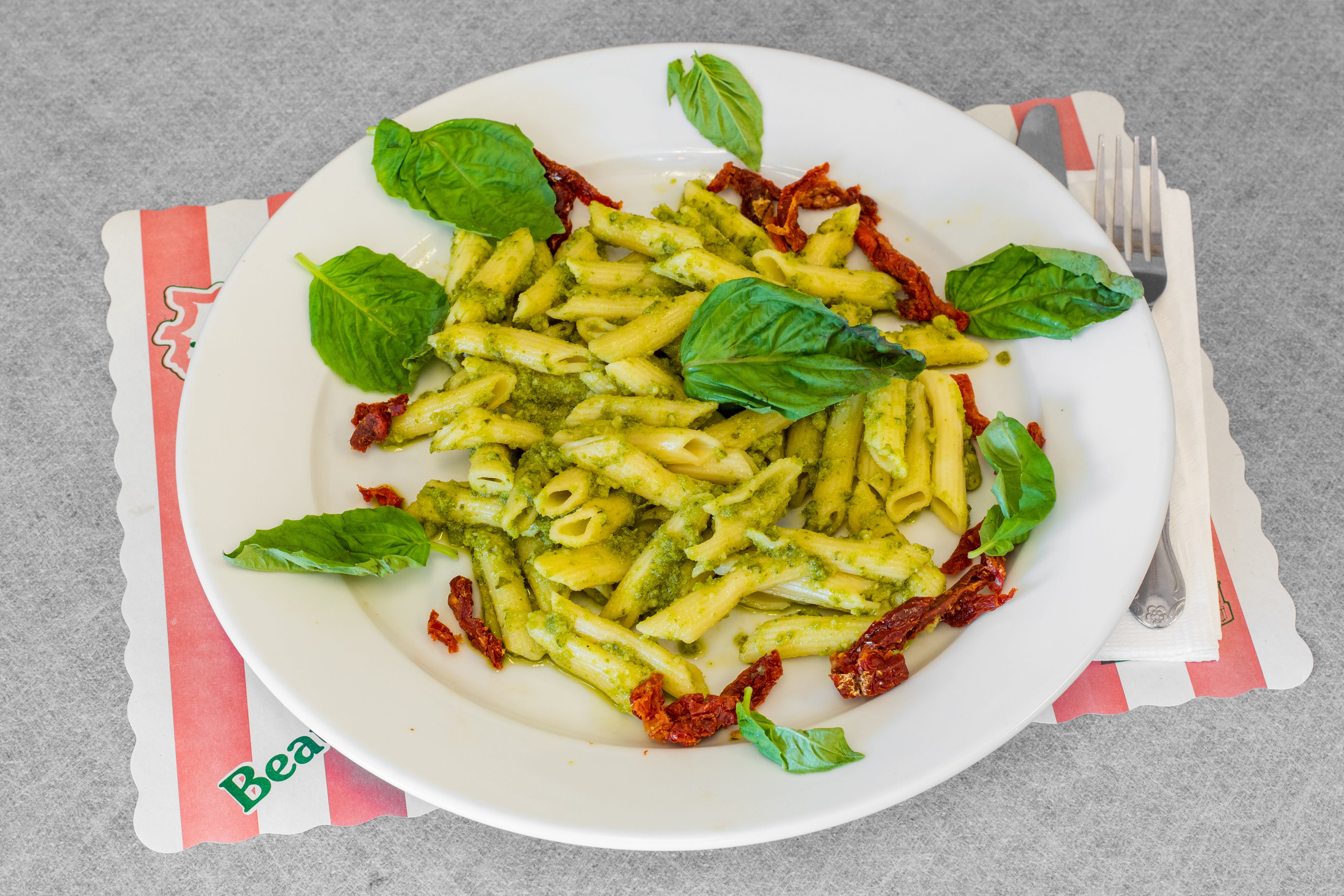 Order Pasta with Pesto Sauce - Pasta food online from Emilios Restaurant & Pizzeria store, Manalapan Township on bringmethat.com