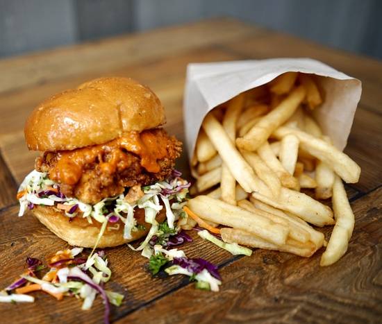 Order FRIED CHICKEN SANDWICH food online from Cracked And Battered store, San Francisco on bringmethat.com