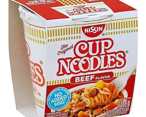 Order Nissin Beef Soup In A Cup food online from Exxonmobil store, Dallas on bringmethat.com