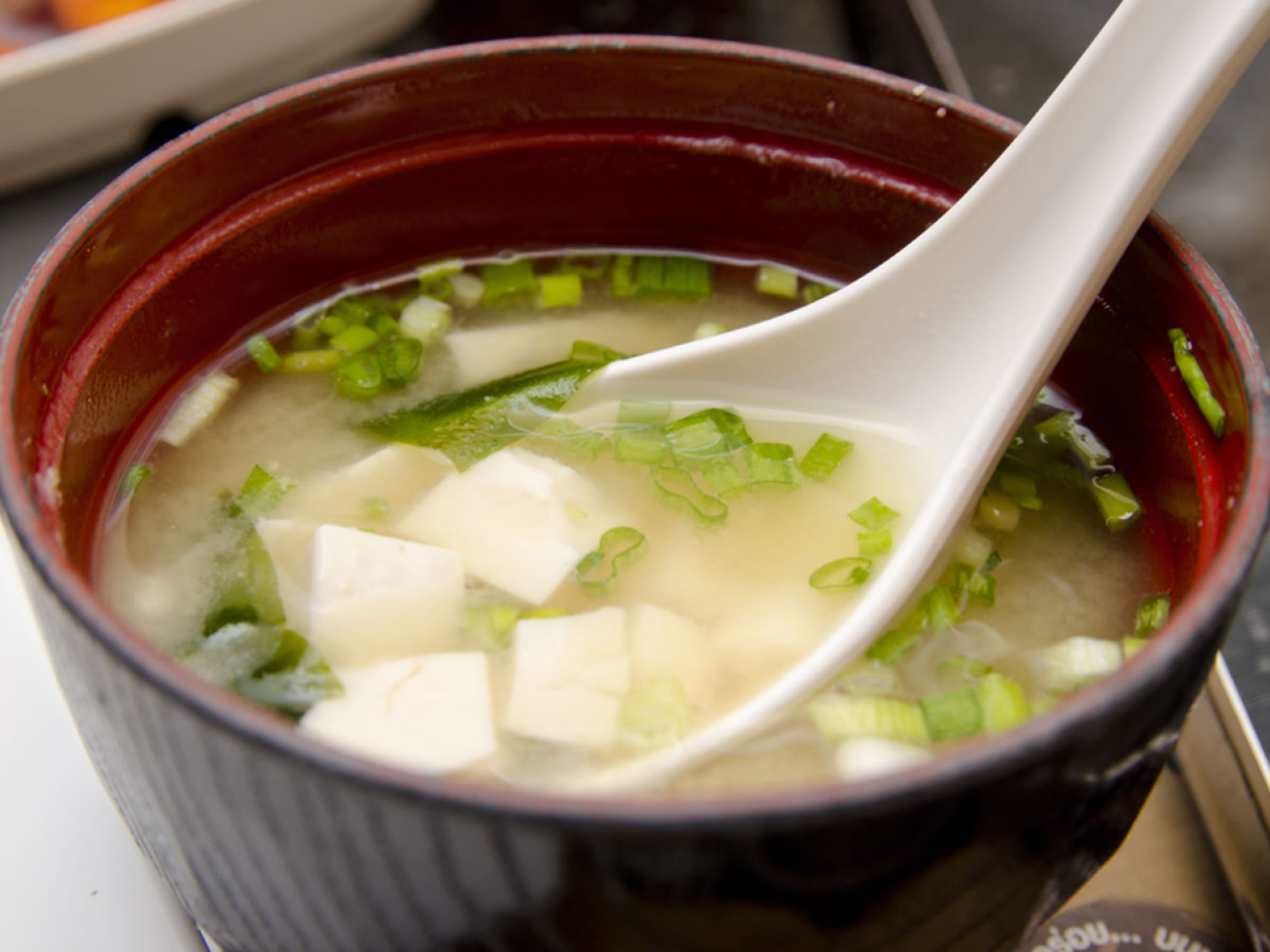 Order Miso Soup food online from Ginza Japanese Restaurant store, Budd Lake on bringmethat.com