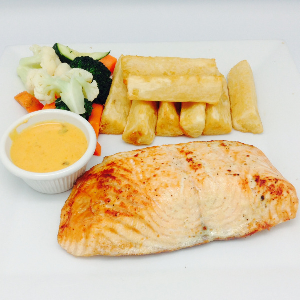 Order Grilled Salmon food online from Guadalupe Restaurant store, New York on bringmethat.com