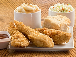Order 6. Three Piece Breast Strips Combo food online from Lee Famous Recipe Chicken store, Muskegon on bringmethat.com