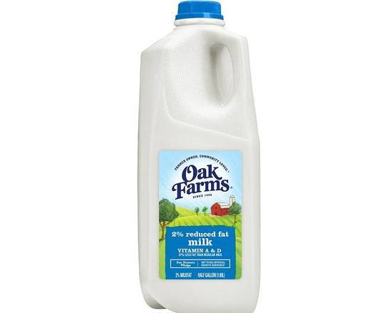 Order Oak Farms 2% Reduced Fat Milk Half Gallon(64 oz) food online from Urban Value Corner Store store, Dallas on bringmethat.com