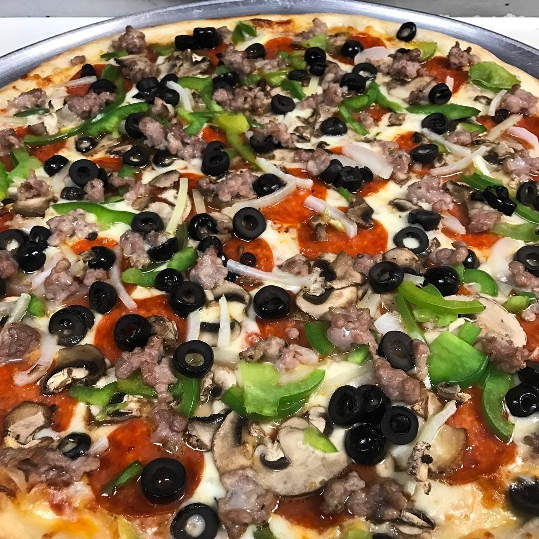 Order Special Pizza - Medium 14" (6 Slices) food online from Massimo Pizzeria store, Southampton on bringmethat.com